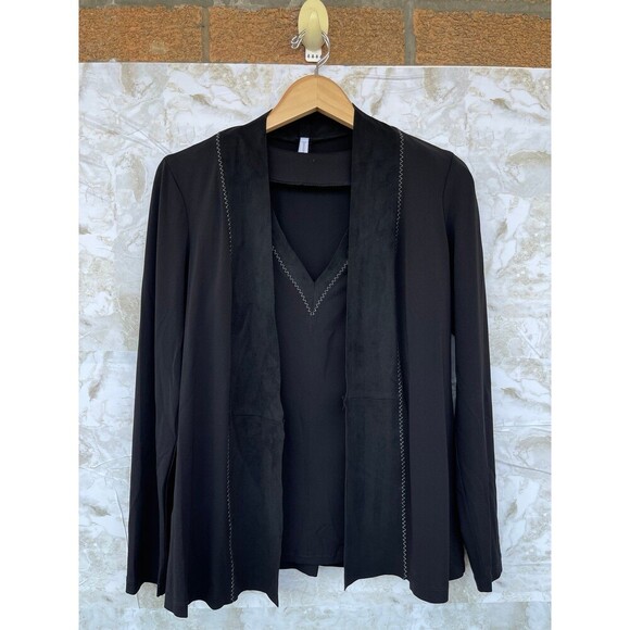 I by Iris Setlakwe Twinset, Contrast Stitch Trim size large - Picture 1 of 12